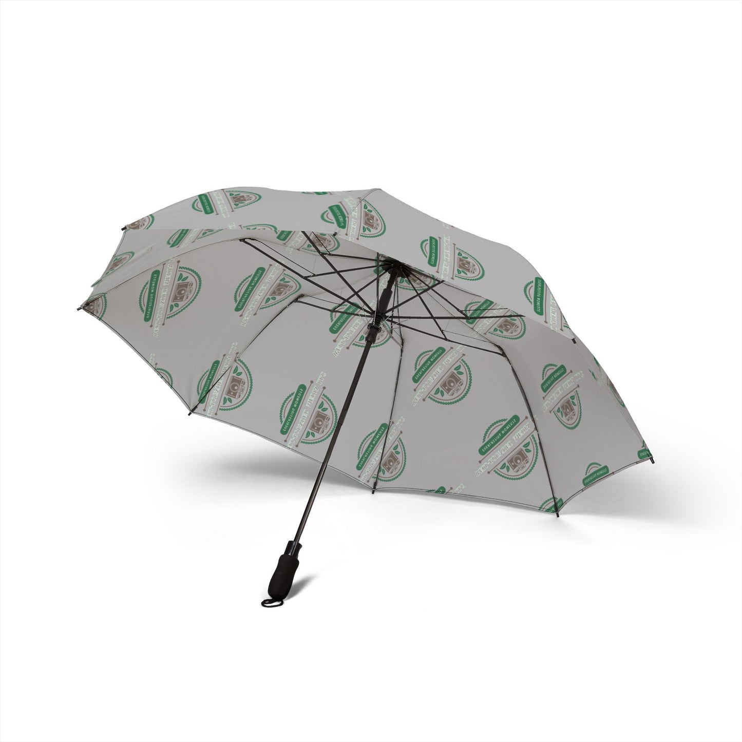 Trendy Semi-Automatic Foldable Umbrella with Vintage Design