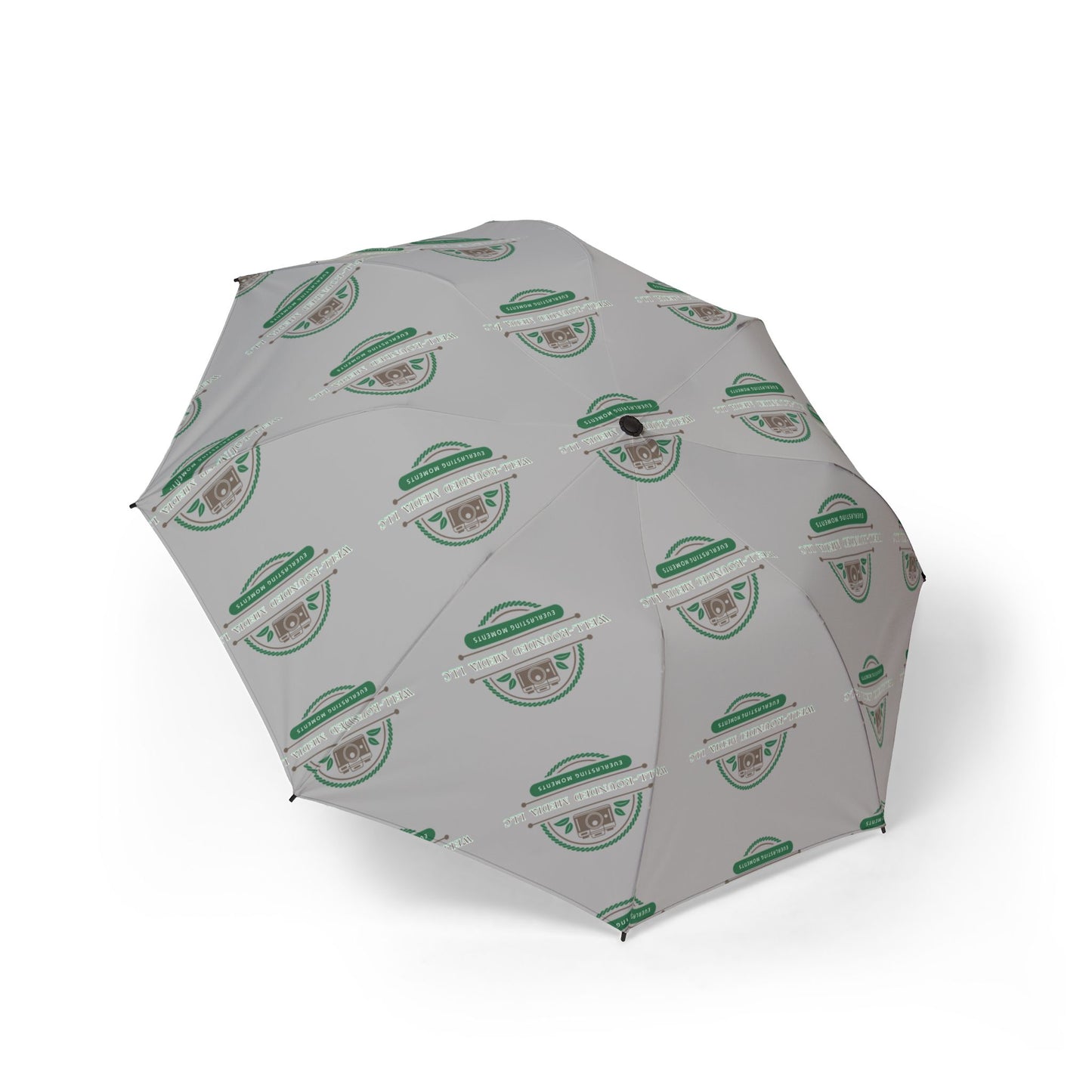 Trendy Semi-Automatic Foldable Umbrella with Vintage Design