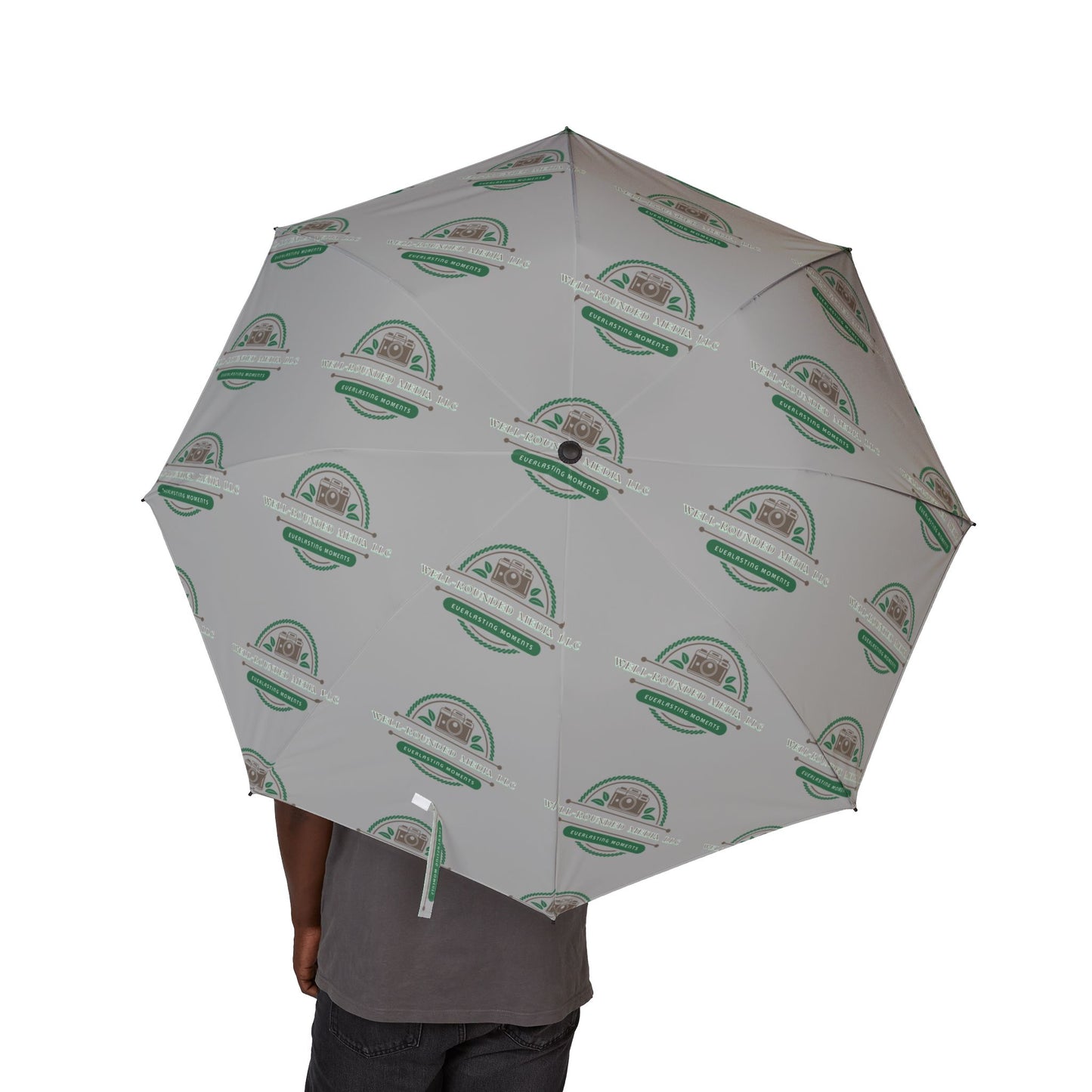 Trendy Semi-Automatic Foldable Umbrella with Vintage Design